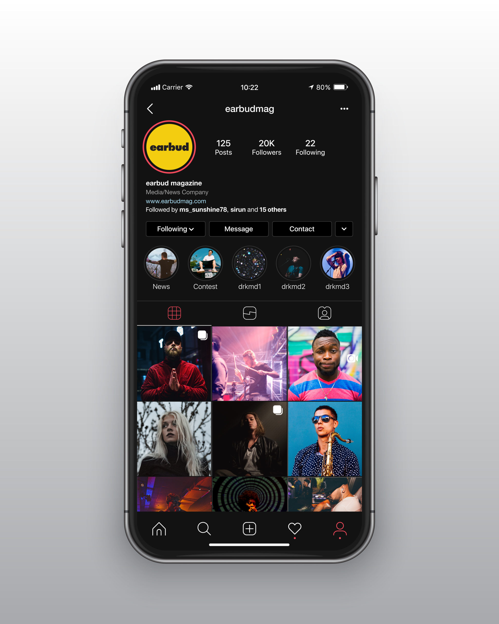 Instagram Mockup for Earbud